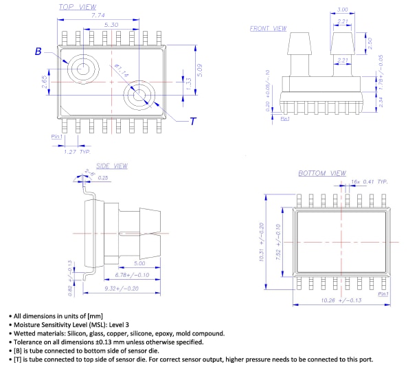 TE Connectivity / SMI SM9543 MEMS Ultra-Low Pressure Digital Sensor